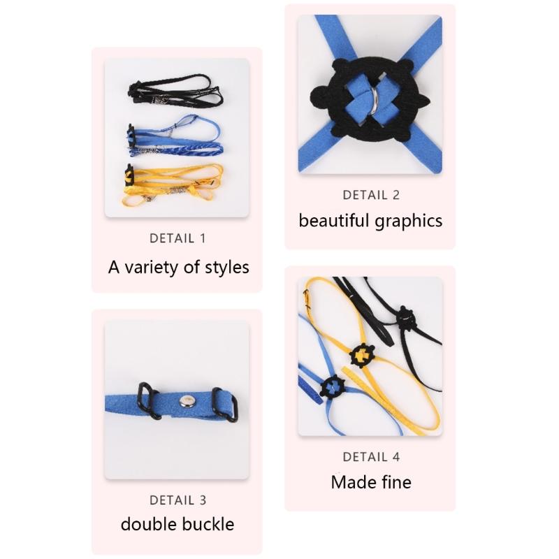 Reptilien Harness Leine Einstellbare Schildkröte Eidechse Zugseil Bearded Dragon Zubehör Weich & Sicher für Kleine