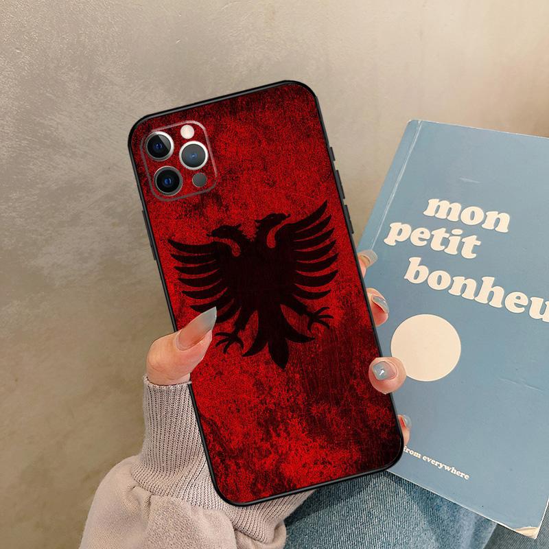 Albania Flag Case For iPhone 17 Air 16 15 14 13 11 12 Pro Max 13 Mini XR 15 16 Plus 16e Back Cover Shell
