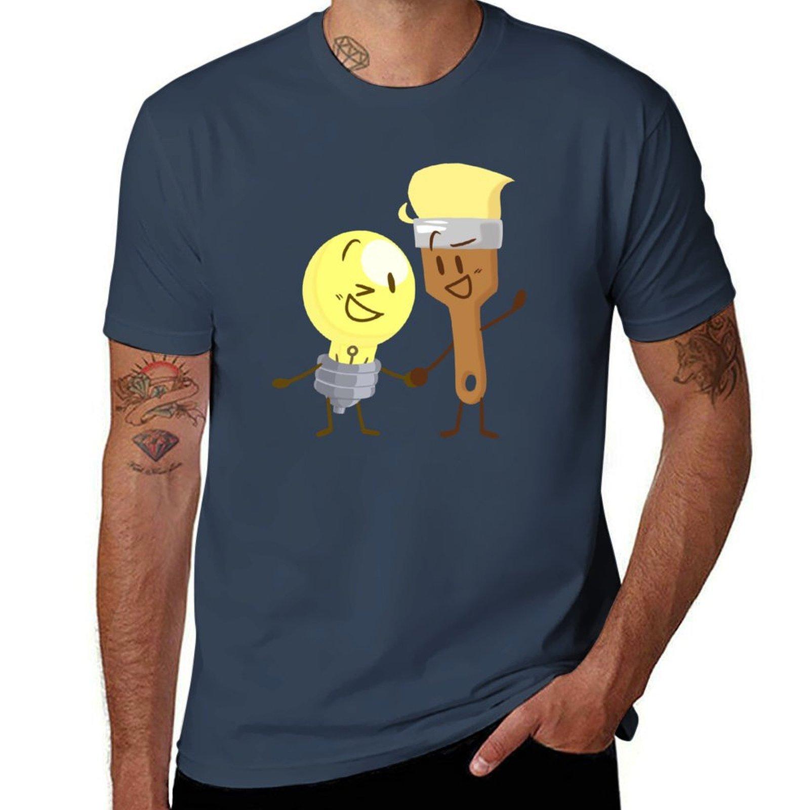 Lightbulb x Paintbrush (Inanimate Insanity) TShirt Soft Durable Cotton TShirt S