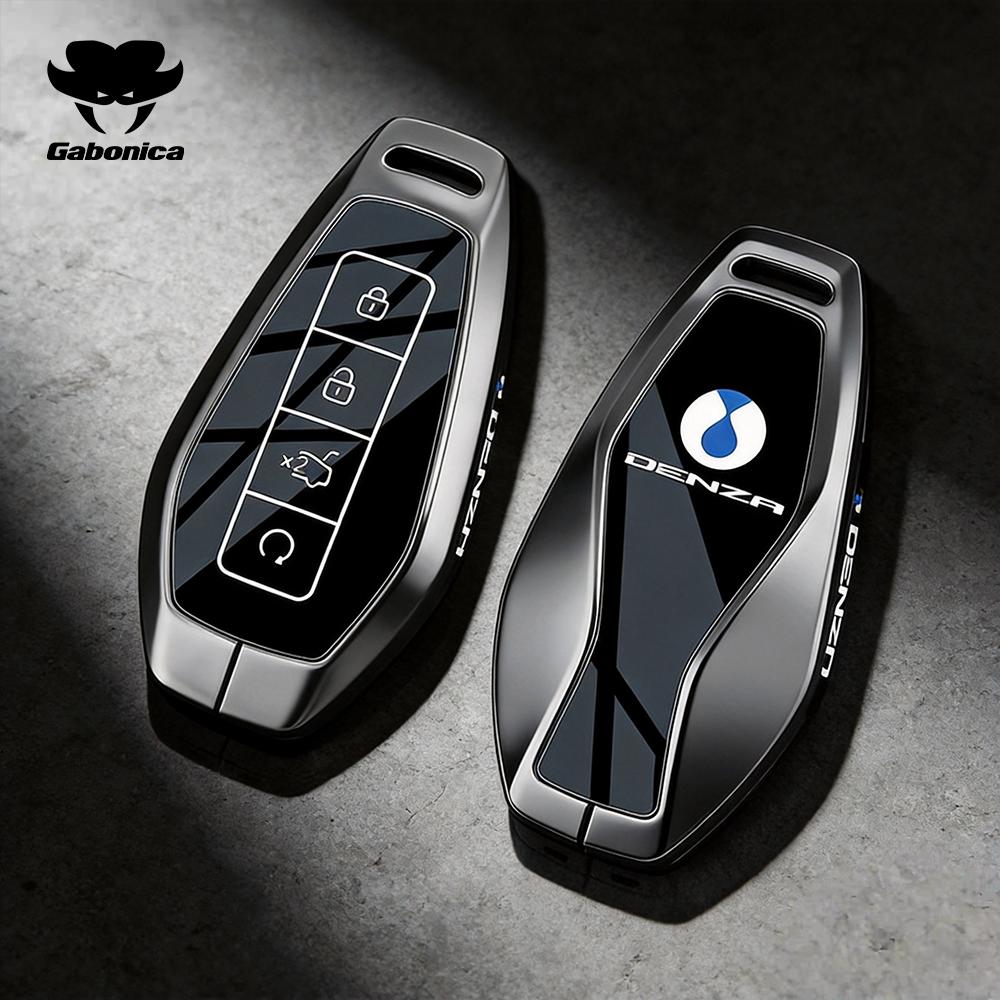 Premium Zinc Alloy Key Fob Cover Case For Denza N9 D9 + B5 B8 Auto Interior Protection Shell Housing Holder Fob Accessories