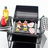 1 Set Doll House Accessories Kitchen BBQ Stuff Model Meat Skewers Steak Oil Bottle Smooth Surface Anti-crack Good Detail Photo Prop Dollhouse