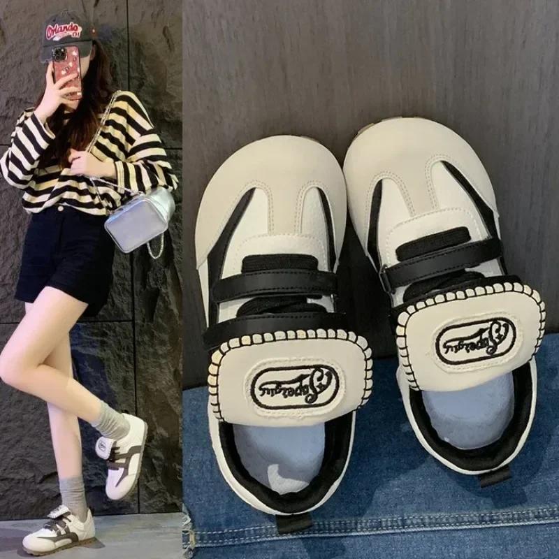 Fashion Plus Size 35-40 2024 Autumn Women Brand Sneakers Fashion Sport Shoe Flats Lace Classic Ladies Shoes High Quality Oxford Leather