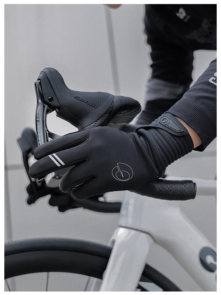 Unisex Fleece Cycling Gloves for Autumn & Winter – Warm, Non-Slip, Outdoor Sports Glove for Road Biking (DB75)