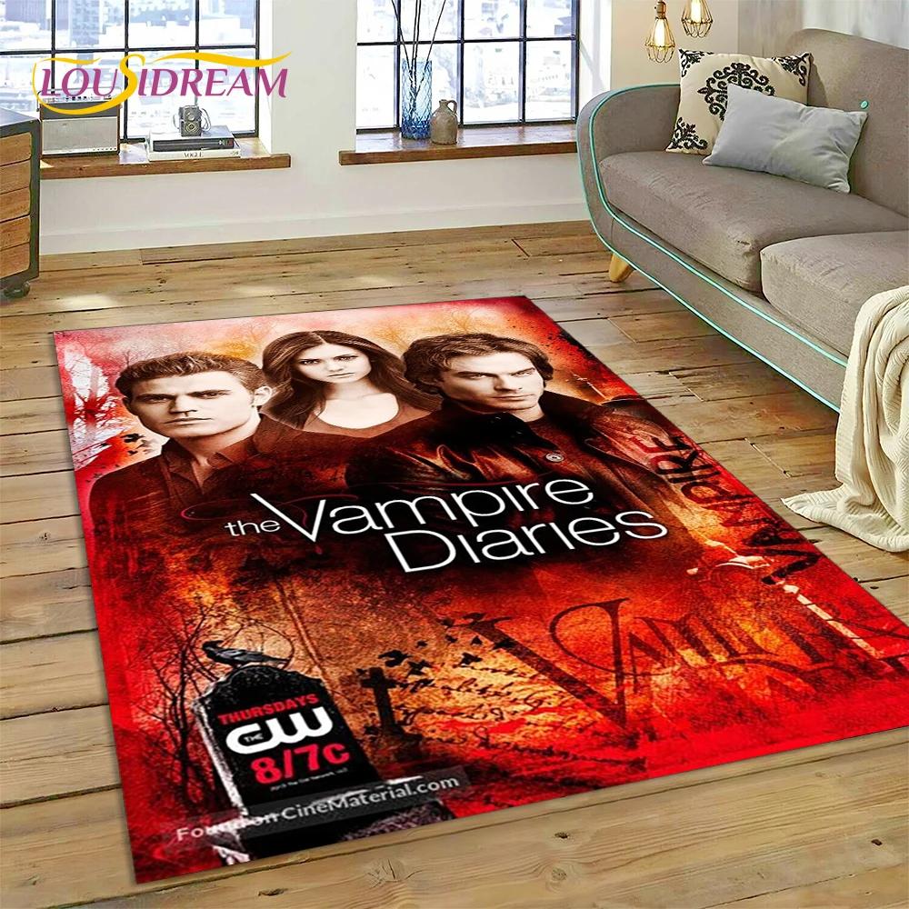 3D Latest The Vampire Diaries Damon Salvatore Rug Carpet for Living Room Bedroom Home Decor,Non-slip Decoration for Sofa Doormat