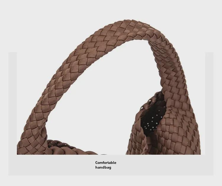 Korean Style Hand-Woven Bags: Fashionable, Casual, Large-Capacity Shoulder and Underarm Bags for Women.