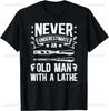 Old Man with A Lathe Work Woodturning Woodturner Gift Unisex TShirt Summer Breathable Cotton Graphic T Shirts Ropa Hombre