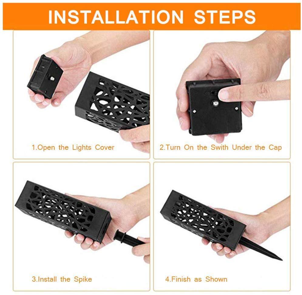 Solar Lawn Light Decorative Garden Hollow Outdoor Solar Garden Path Light For Lawn And Pathway Lighting