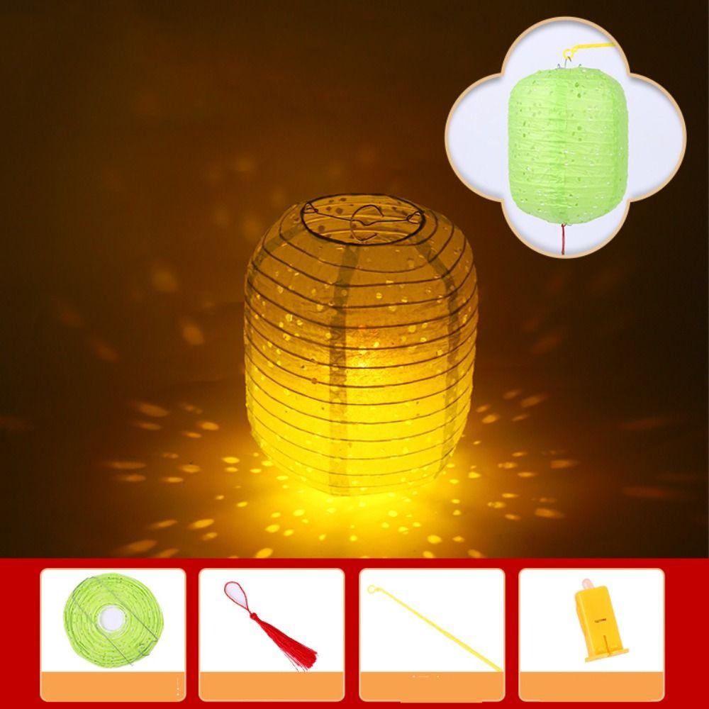 Chinese Paper Lamp Ball Handmade Mid Autumn Festive Lanterns Multicolor Round Paper Lanterns  Gift