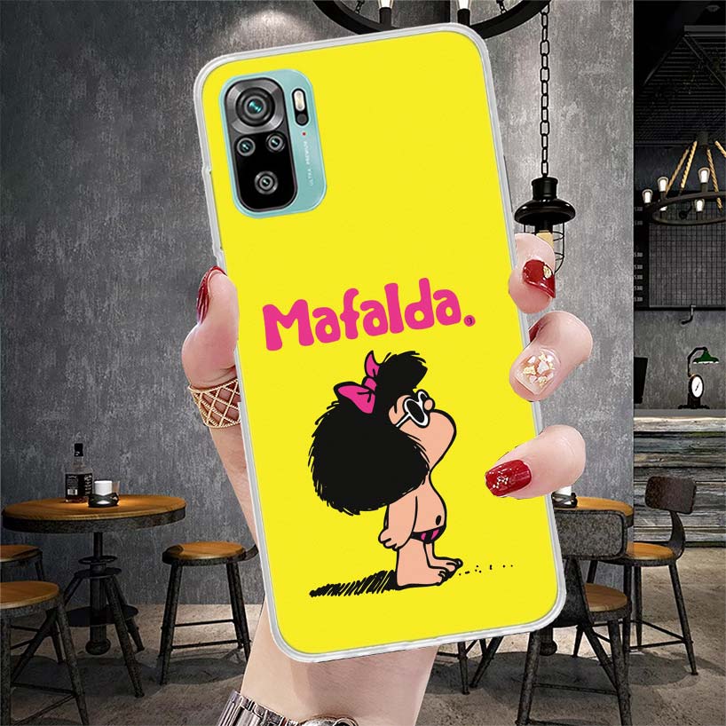 

Mafalda Cartoon Soft Phone Case For Xiaomi Redmi Note 15 14 14S 13 12 Pro Plus 12S 11 11S 11E 10 10S 11T 5G Fundas Coque Redmi N Redmi Note 13 Pro 5G