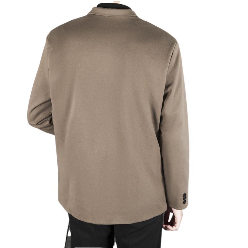 Men's Trendy Harajuku Long Sleeve Notch Lapel Casual Suit Coat for Autumn/Winter