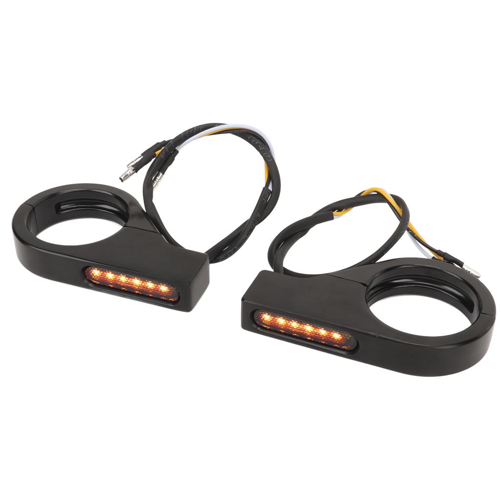 Front Fork LED Turn Signal Light High Brightness Stability Fork Clamp Indicators Lights for 41MM Fork