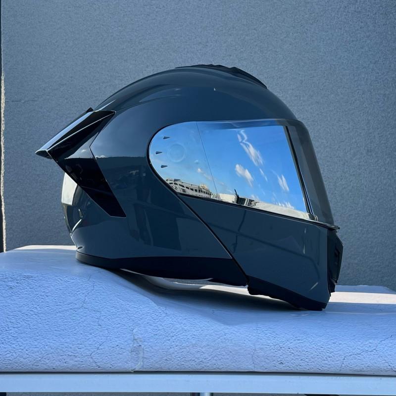 Flip-Up Motorcycle Helmet With Dual Visors ABS Full Face Men Women Scooter Riders