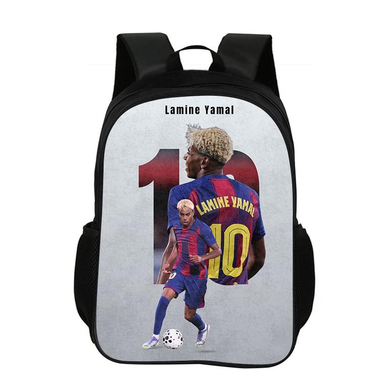 L-Lamin Yamal School Backpack Football Star Rucksack Child Bookbag Knapsack Fashion Schoolbag Football Sports Backpack Kids Gift