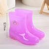 Long rain boots women's fashion rain shoes women's adult no lining high tube waterproof shoes quick-drying rubber shoes summer