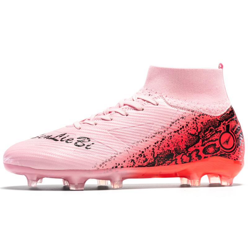New high-top football shoes, outdoor sports, male and female students, broken nails, professional games, long nails football shoes