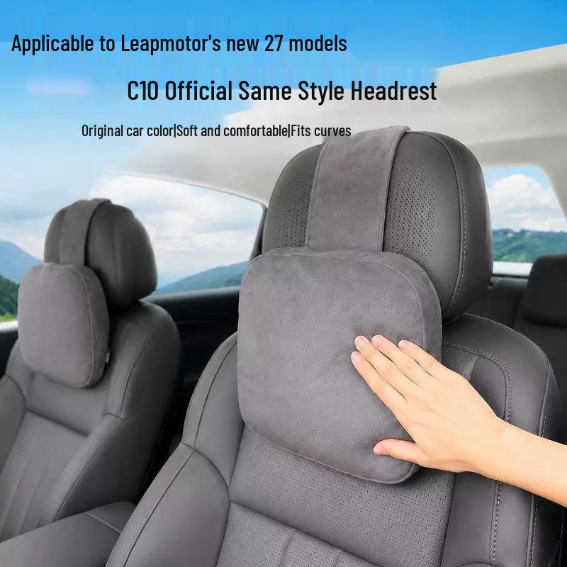Leapmotor C10 Original Headrest & Lumbar Support Cushion – Universal Fit for 27 Models, All-Season Comfort Car Accessory.