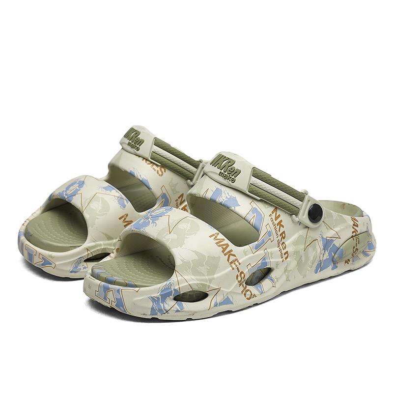 

Mens Sandals Thick Bottom Comfortable Lightweight Summer Beach Sandals Fashion Casual Wear Resistant Slippers for Men 45-46 зелений