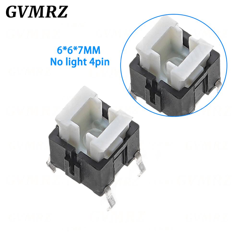 

10PCS/lot Iight Touch Switch 6*6*7 H Tactile Switches With LED Red White Blue Yellow Green 6X6X7 MM Microswitch/Key 6*6*7.2mm