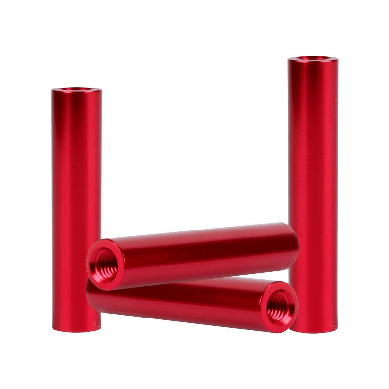 M3 Thread Red Round Aluminum Alloy Precision Support Column for Industrial Control Equipment