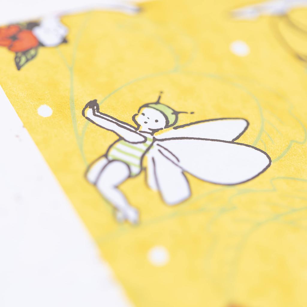 Haibara Red Stamp Book and Insect Masukoeri x Haibara Collaboration Product Flower and Insect Arabesque (Flower Arabesque)