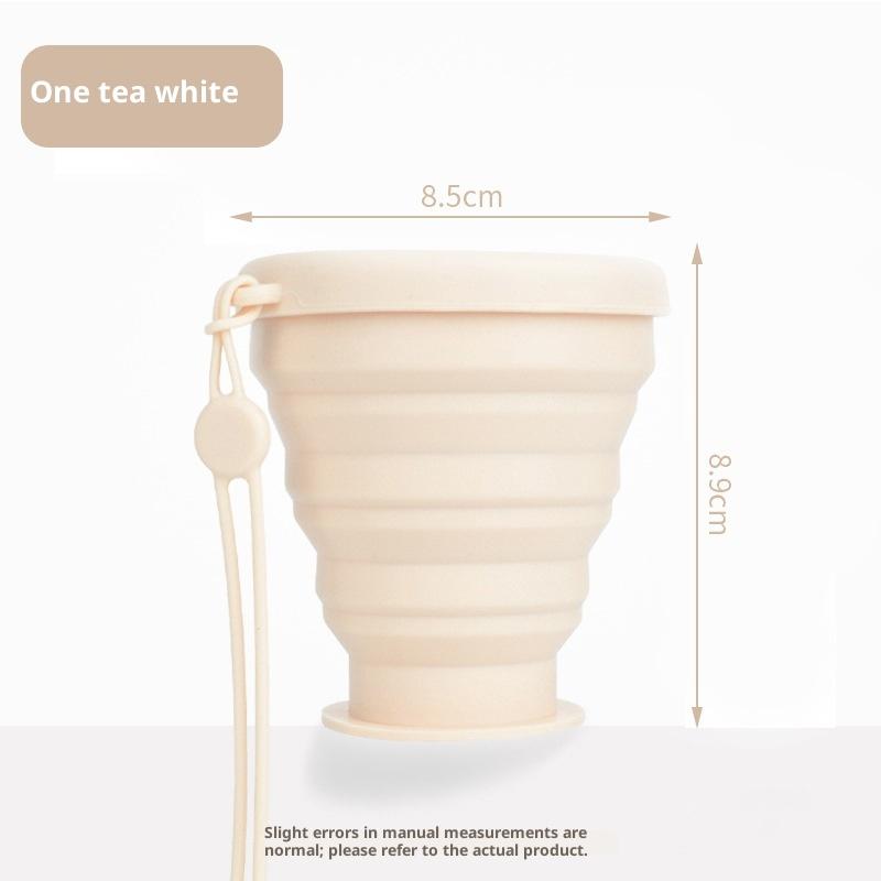 180ml Mini Folding Cup Silicone Retractable Cup Outdoor Travel Coffee Telescopic Drinking Mug With Lid