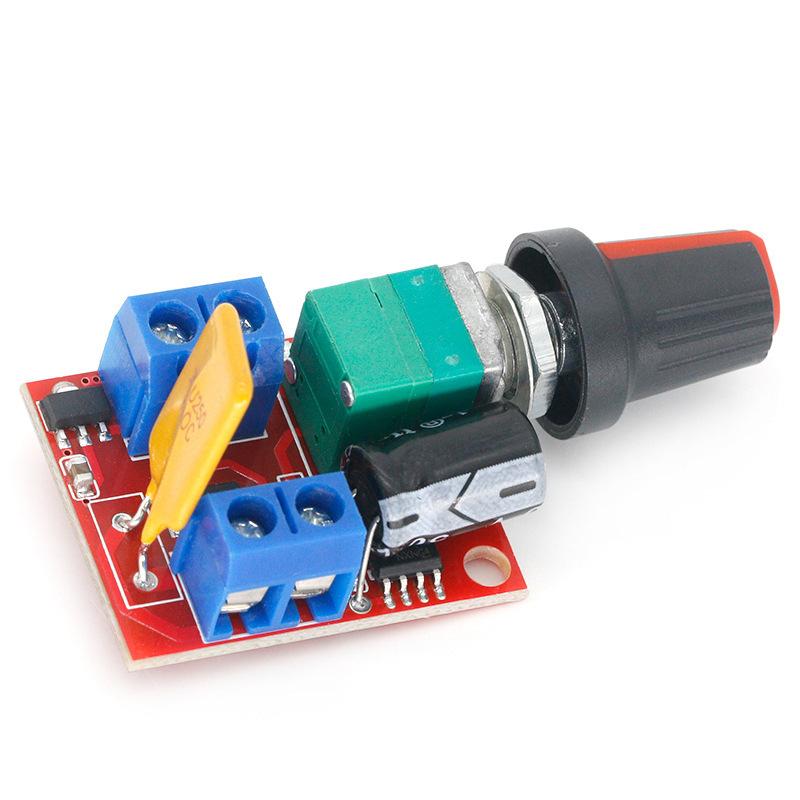 Mini PWM Speed Control Switch, 5A Motor Governor LED Dimmer DC 5V 6V 12V 24V 35V