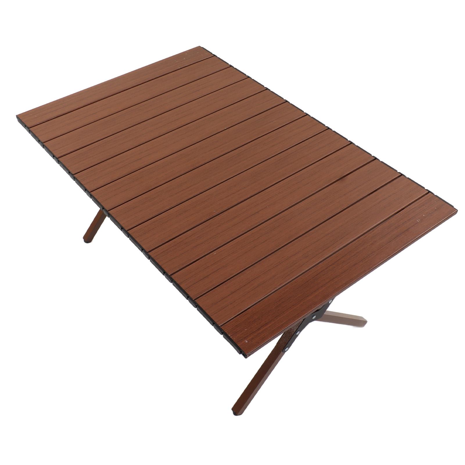 Кемпинговый складной стол Портативный пляжный стол для пикника в помещении и на открытом воздухе Барбекю Цвет грецкого ореха