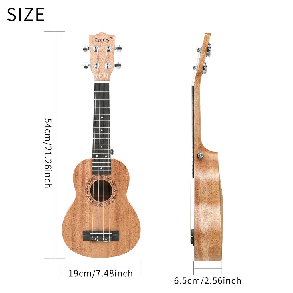 IRIN 21 Inch Ukulele High Quality Mahogany Handmade Mini Guitar Ukulele Plucked Music Instrument for Starter Childnist Gifts