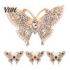 Daily Wear Jewelry Women Rhinestone Butterfly Brooch Pin, Vintage Insect Alloy Badge Pin Accessories for Wedding Party Prom Backpack Decoration Pins