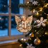 Christmas Money Holder Ornament Angel Cash Hanging Ornament Acrylic Pendant for Tree Holiday Decoration Festive Seasonal Keepsake Container