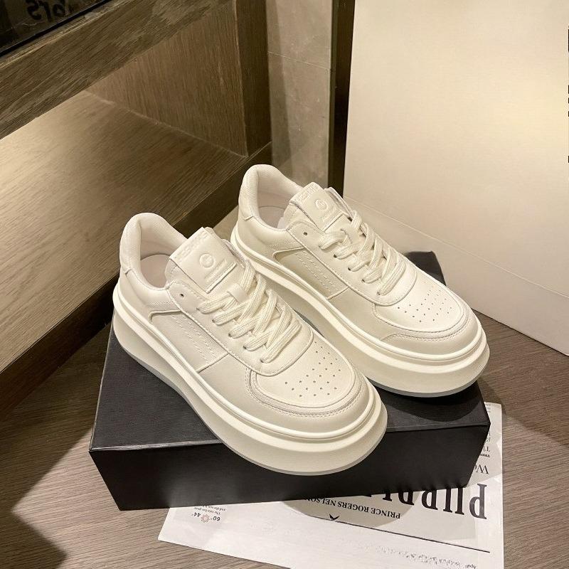 Neue Damen Schuhe mit dicken Sohlen, vielseitige Sneaker, höhenverstärkende Sport- und Freizeitschuhe