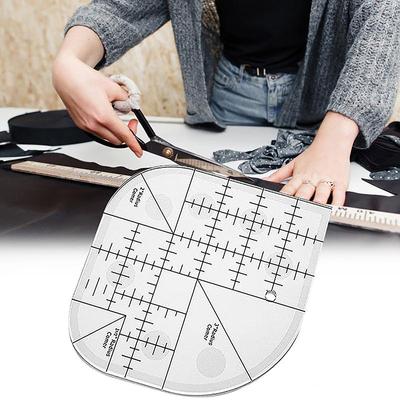 Acryl Nählineal Heißbügel-Lineal Flicken Schneider Handwerk DIY Nähzubehör Messen Tragbares Handgefertigtes Werkzeug Mit Abgerundeter Kante