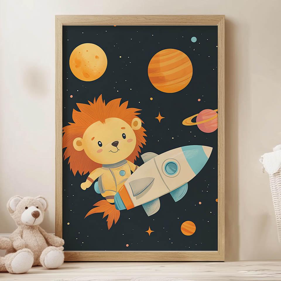 Plakat Lwiątkowe Marzenia Plakat Lwiątkowe Marzenia, 30X40 Cm, Rama Drewniana Jasny Dąb, Papier Matowy 230 Gsm