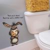 Angry Funny Donkey Toilet Seat Sticker Bathroom Decor Removable Waterproof Decal