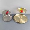 Stainless Steel Double Layer Seafood Platter: Sashimi, Oyster, Shrimp, Crab Tower Buffet Display Stand & Dim Sum Rack