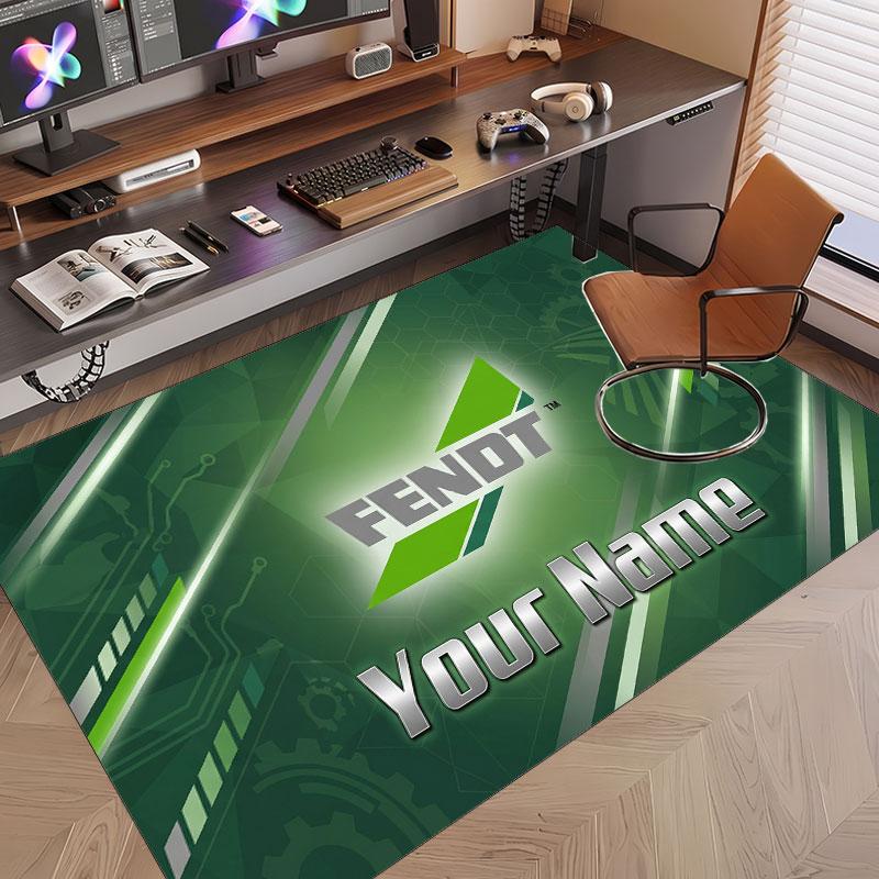 Tappeto Personalizzato Stampa Motivo Fendt Nome Testo Morbido Antiscivolo Tappeto per Pavimento per Decorazione Interna Casa