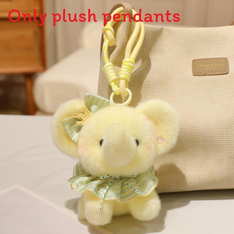 Plush Elephant Keychain With Pp Cotton Filling For Girls Birthday Gift