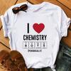 White Chemistry Themed Fun Graphic TShirt Science Enthusiasts Featuring Detailed Chemical Molecule Composition Design Top
