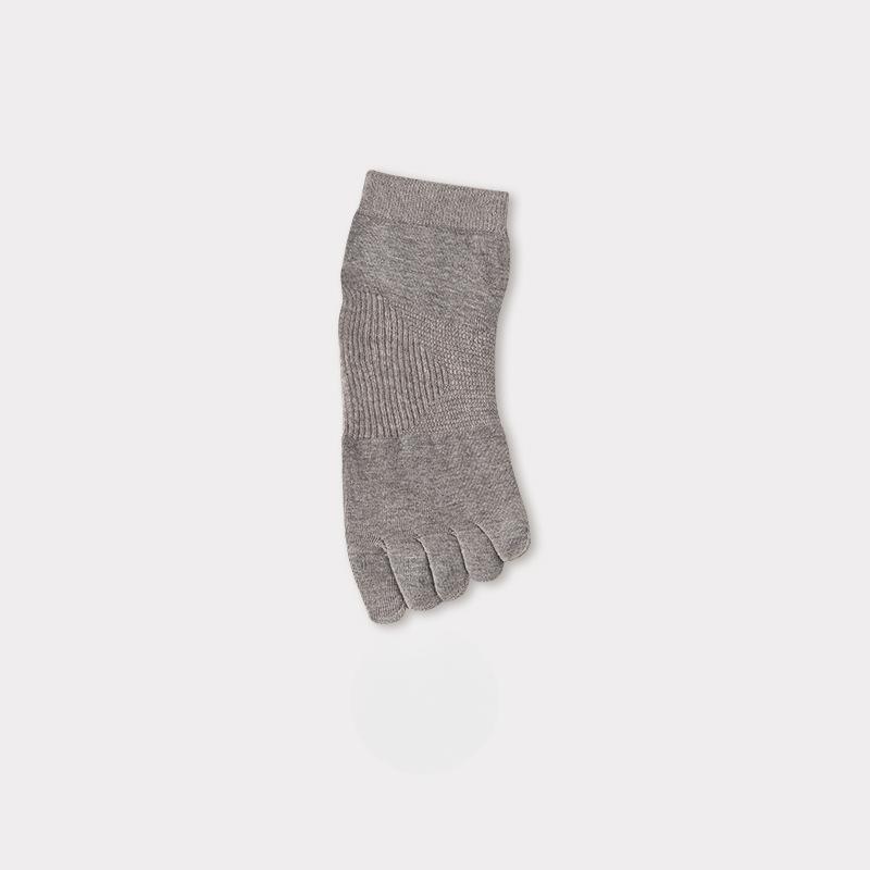 Men's Spring and Summer Sweat Absorption Deodorization Antibacterial Solid Color Boneless Short Tube Five Finger Socks