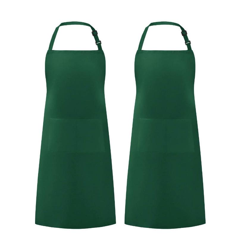 

Stain-Proof Hanging Neck Apron with Logo Print темно-зеленого