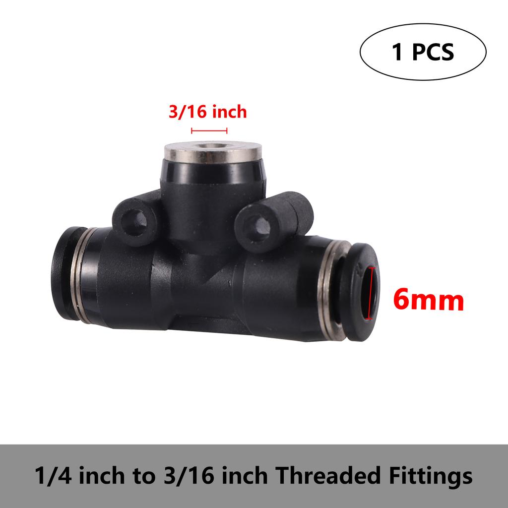 0.2/0.3/0.4/0.5mm Brass Spray Nozzle Atomizing Nozzle Kit for Cooling System 1/4" Tube Low Pressure Garden Yard Atomizing Nozzle