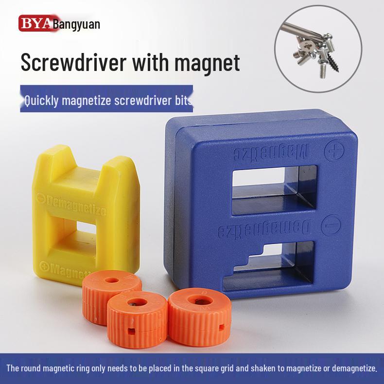 Magnetic Ceramic Drill & Air Screwdriver Bit with Quick Magnetizer/Demagnetizer