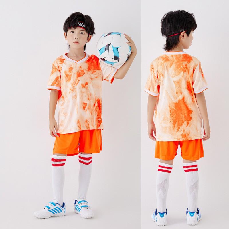Kids Soccer Jersey Set Short Sleeve Team Uniform Boys Girls Kindergarten School Sports Performance