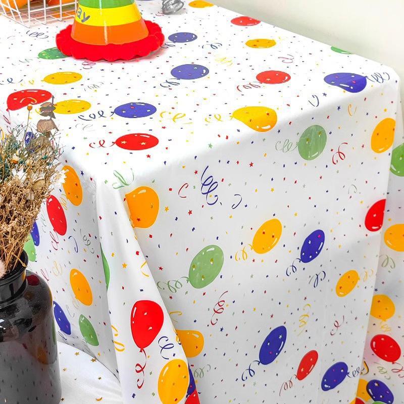 Children'S First Birthday Decoration Scene Arrangement Boys And Girls Atmosphere Props Happy Birthday Tablecloth Decorations