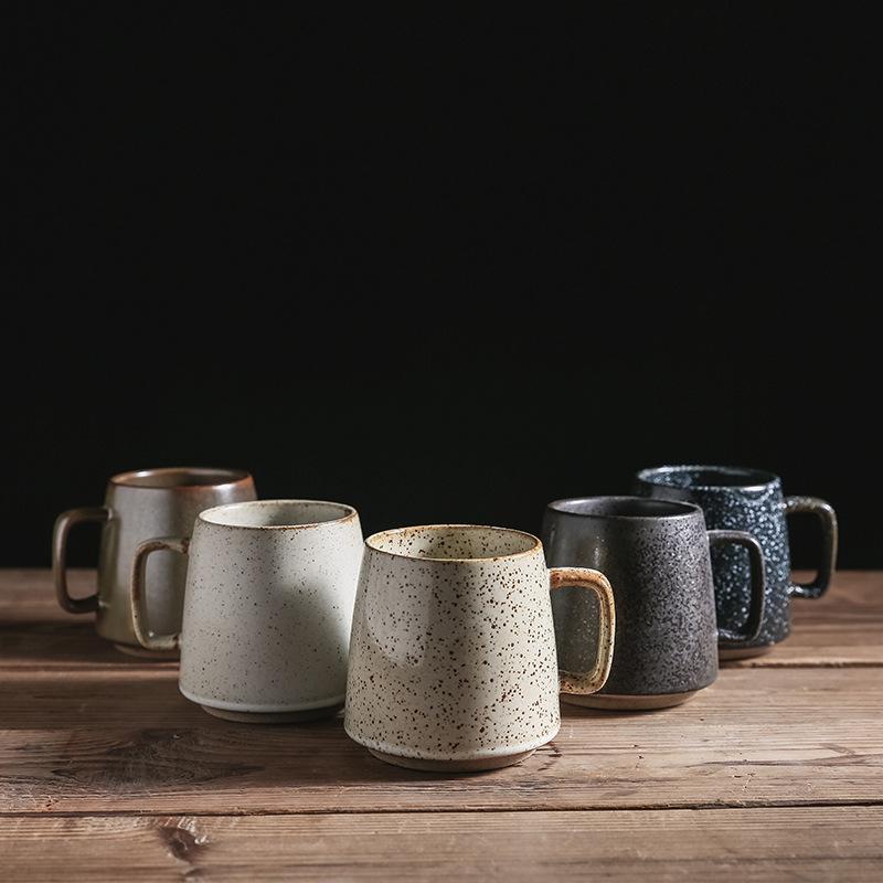 350mL Japanese Creative Retro Ceramic Mug Office Tea Cup Coffee Mug Breakfast Milk Cup Household Kitchen Water Cup 2025 New