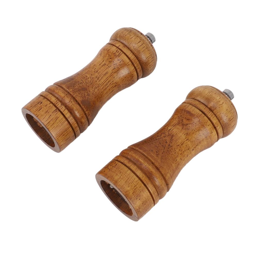 2PCS Wood Pepper Grinder Coarseness Efficient Grinding Pepper Mills Shakers for Kitchen Supplies