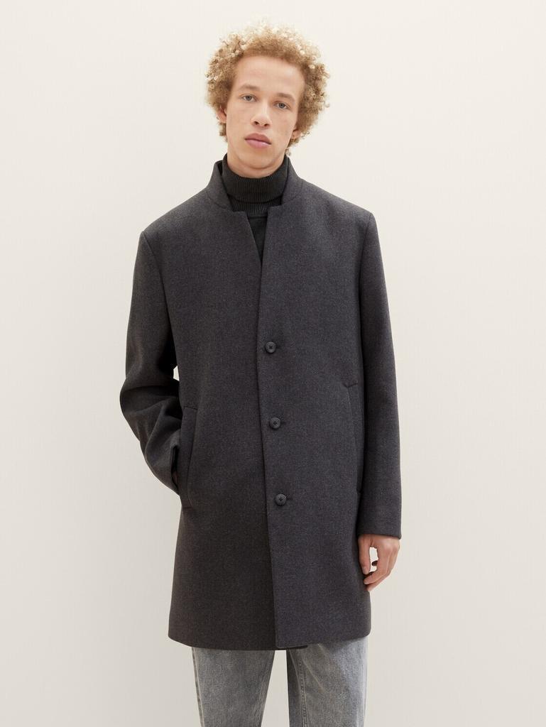 Демисезонная куртка Tom Tailor Denim Mantel Mit Stehkragen (1038861) black grey melange