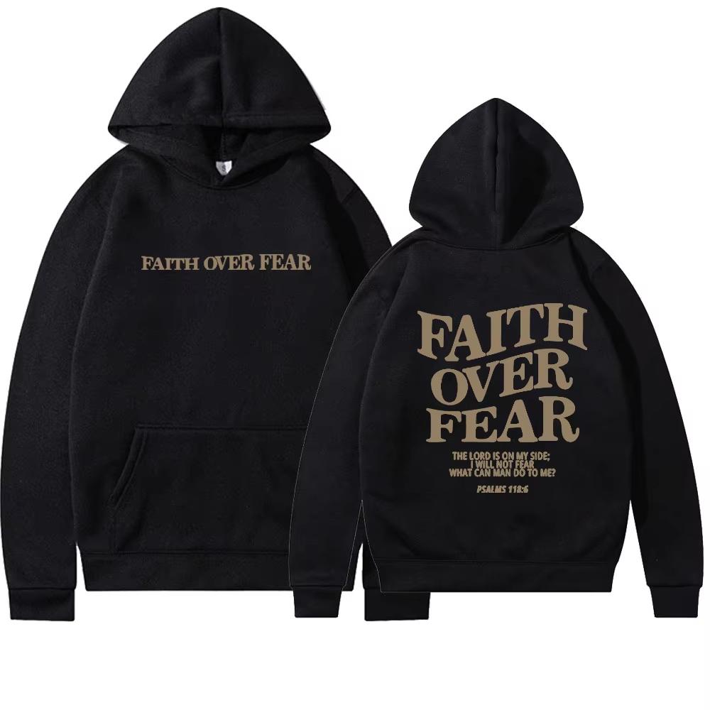 

Faith Over Fear Christian Hoodie Christian Sweatshirt Jesus Hoodie Trendy Hoodie Bible Verse Shirt Unisex Aesthetic Clothes 3XL