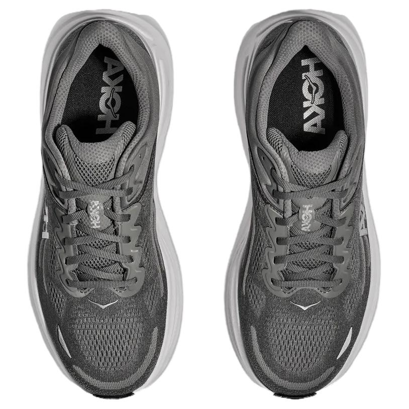 HOKA ONE ONE Bondi 9 Slip Resistant, Abrasion Resistant, Breathable Running Shoes Men's Gray 1162011-ADSL