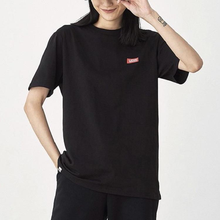 Vans Casual Sports Round Neck Short Sleeve T-Shirt Women Tops Black VN0A4MMXBLK